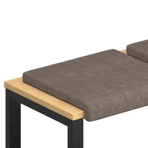 vidaXL Bankkussen 2 st Kunstleer Grijs Diepte 35 cm