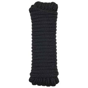 vidaXL Boottouw 10 mm 6 m Zwart Polyester