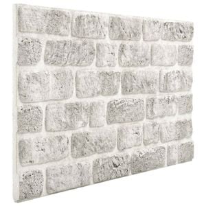vidaXL Wandpanelen 10 pcs Lichtgrijs 100 x 50 cm EPS-schuim