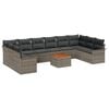 vidaXL Tuinbankenset 11 st Grijs poly rattan