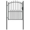 vidaXL Hekdeur met spijkers EMMEN 150 x 100 cm Poedergecoat staal