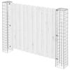 vidaXL Afrasteringspaal 2 st 20 x 20 x 190 cm Metaal Zilver