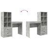 vidaXL Bureau met lade 2 pcs Beton Grijs