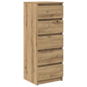 vidaXL Dressoir met lades 37,5x35x99cm spaanplaat artisanaal eikenhout