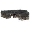 vidaXL Tuinbankenset 13 st Grijs poly rattan