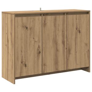 vidaXL Dressoir 102x33x75 cm bewerkt hout artisanaal eikenkleurig
