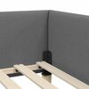 vidaXL Hoekbedframe met hoofdeinde Donkergrijs 100 x 200 cm Stof