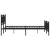 vidaXL Bedframe met hoofd- en voeteneinde metaal zwart 183x213 cm