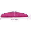 vidaXL Trapmatten 30 stuks 65x21x4 cm Roze Halfrond Groot