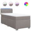 vidaXL Boxspring met matras stof taupe 90x190 cm