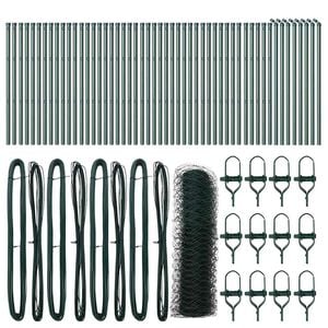 vidaXL zeshoekig gaashek met grondbevestiging 100 x 0,4 m Groen Mesh