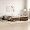 vidaXL Bedframe met lade met opslag Oud Hout 180 x 200 cm Bewerkt hout