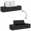 vidaXL Tuin Sofa Set met kussen 4 pcs Zwart en Crème poly rattan