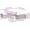 vidaXL Tuin Sofa Set met kussen 13 pcs Beige poly rattan
