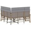 vidaXL Tuin Ligbank Set Beige en Licht Grijs 164 x 164 x 112 cm