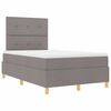 vidaXL Boxspringbed met matras met hoofdeinde Taupe 120 x 190 cm Stof