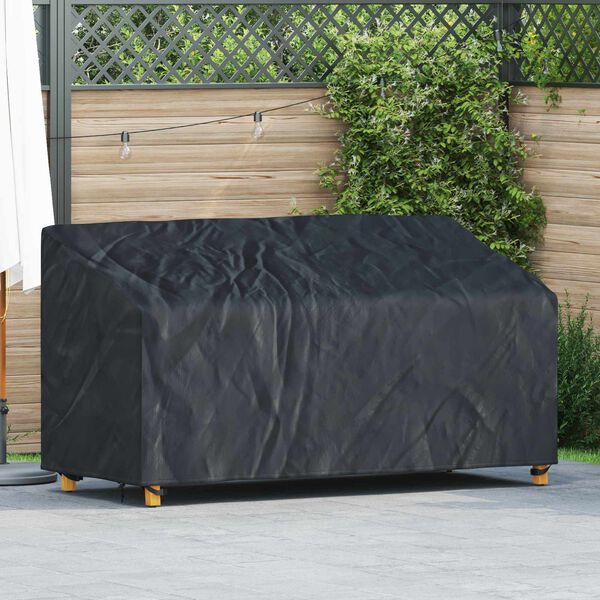 vidaXL Tuinbankhoes Zwart 175 x 85 x 65 / 94 cm 210D Oxford Stof