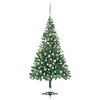 vidaXL Kunstkerstboom met verlichting en kerstballen 230 takken 120 cm