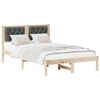vidaXL Bedframe Donkergrijs 135 x 190 cm Massief grenenhout