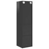 vidaXL Tv-wandmeubel 37x37x142,5 cm bewerkt hout hoogglans grijs