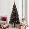 vidaXL Kerstboom met 300 LED met standaard Zwart 210 cm PVC
