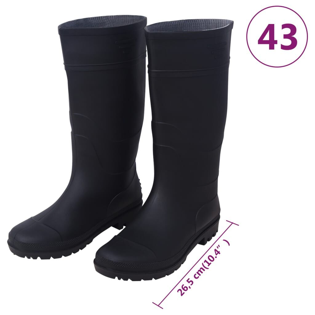 vidaXL Regenlaarzen maat 43 zwart