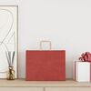 vidaXL Papieren zakken 50 st met hengsels 32x17x25 cm rood