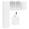 vidaXL Badkamerkastenset 5 pcs Wit 43 x 16 x 62,5 cm Bewerkt hout