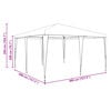 vidaXL Partytent Blauw 400 x 400 x 266 cm Polyethyleen en Staal