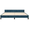 vidaXL Bedframe met hoofdeinde fluweel donkerblauw 180x200 cm