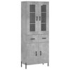 vidaXL Hoge kast 69,5x34x180 cm bewerkt hout betongrijs
