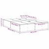 vidaXL Opbergbedframe Gerookt eiken 160 x 200 cm Bewerkt hout