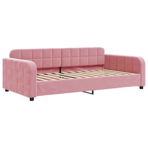 vidaXL Slaapbank 90x200 cm fluweel roze