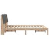 vidaXL Bedframe Donkergrijs 140 x 190 cm Massief grenenhout