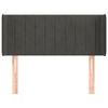 vidaXL Hoofdbord met randen 103x16x78/88 cm fluweel donkergrijs