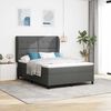vidaXL Boxspring bed met matras Donkergrijs 140 x 200 cm Stof