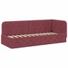 vidaXL Hoekbedframe Wijnrood 80 x 200 cm Stof