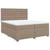 vidaXL Boxspring met matras kunstleer cappuccinokleurig 200x200 cm