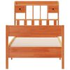 vidaXL Bed met boekenkast zonder matras grenenhout wasbruin 75x190 cm