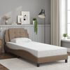 vidaXL Bedframe met LED zonder matras "Zadar" cappuccino 80x200 cm