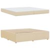 vidaXL Bedframe met matras Cr&egrave;me 200 x 200 cm Stof