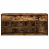vidaXL Schoenenbank 102x30,5x45 cm bewerkt hout gerookt eikenkleurig