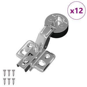 vidaXL Scharnier 12 pcs Zilver 35 mm IJzer