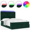 vidaXL Ottoman bed met matrassen en LED's 140x200cm fluweel