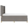 vidaXL Boxspringbed met matras met hoofdeinde Taupe 140 x 190 cm Stof