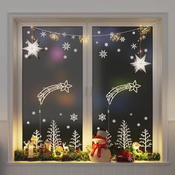 vidaXL Kerstverlichting vallende ster silhouet 2 st 50 LED's warm wit