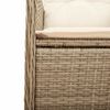 vidaXL 5-delige Bistroset met kussens poly rattan beige