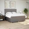 vidaXL Boxspring met matras stof taupe 180x200 cm