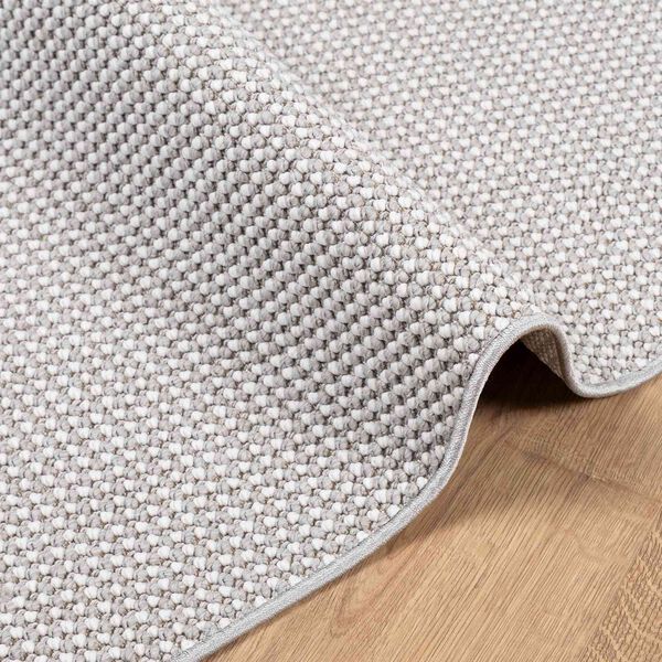 vidaXL Vloerkleden Vierkant LUGO Cr&egrave;me en Grijs 240 x 240 cm Polyester