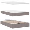 vidaXL Ottoman bed met matras en LED's 120x200cm stof taupe